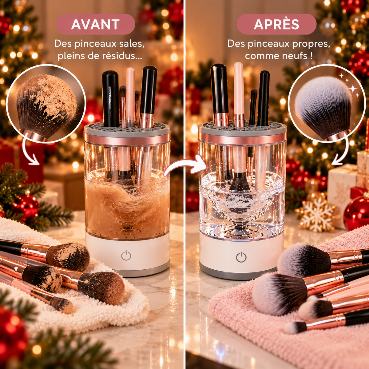 Luméa BrushCare™ – Nettoyeur & Sécheur de Pinceaux