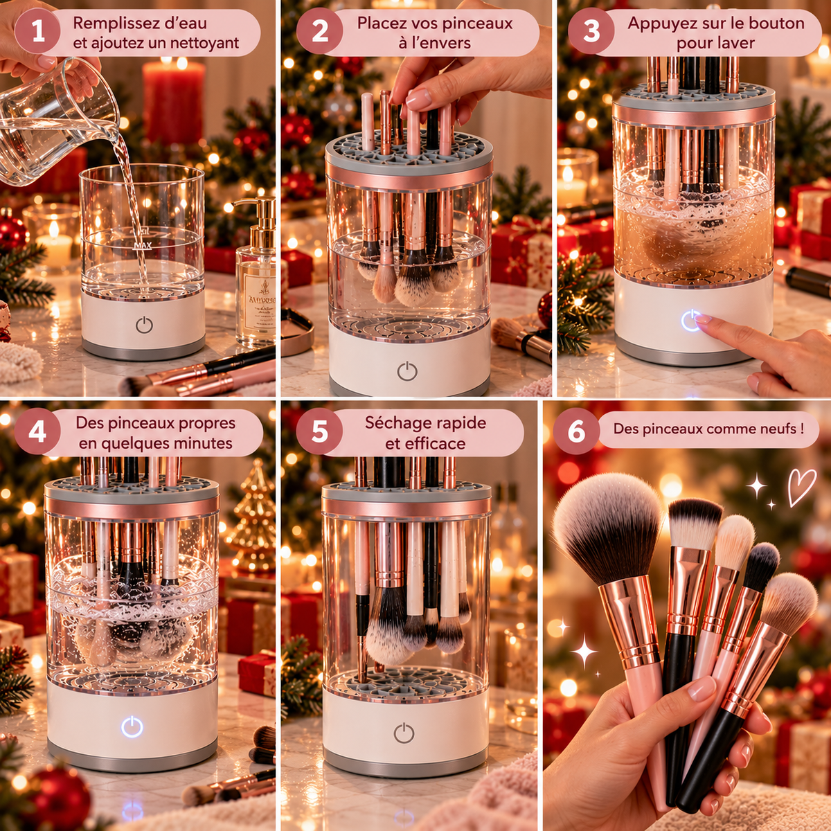 Luméa BrushCare™ – Nettoyeur & Sécheur de Pinceaux