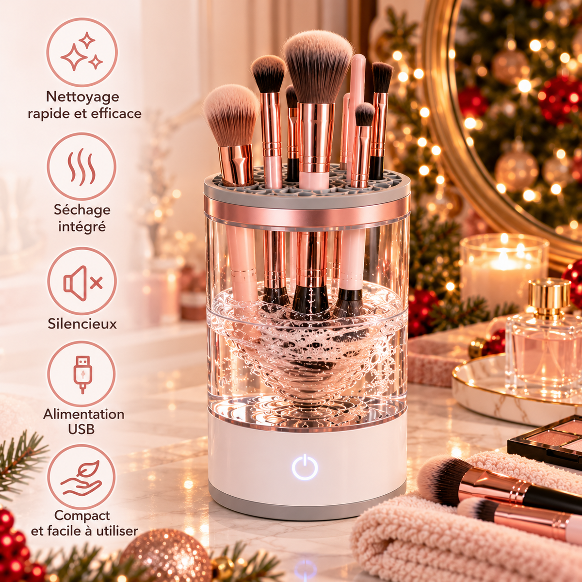 Luméa BrushCare™ – Nettoyeur & Sécheur de Pinceaux